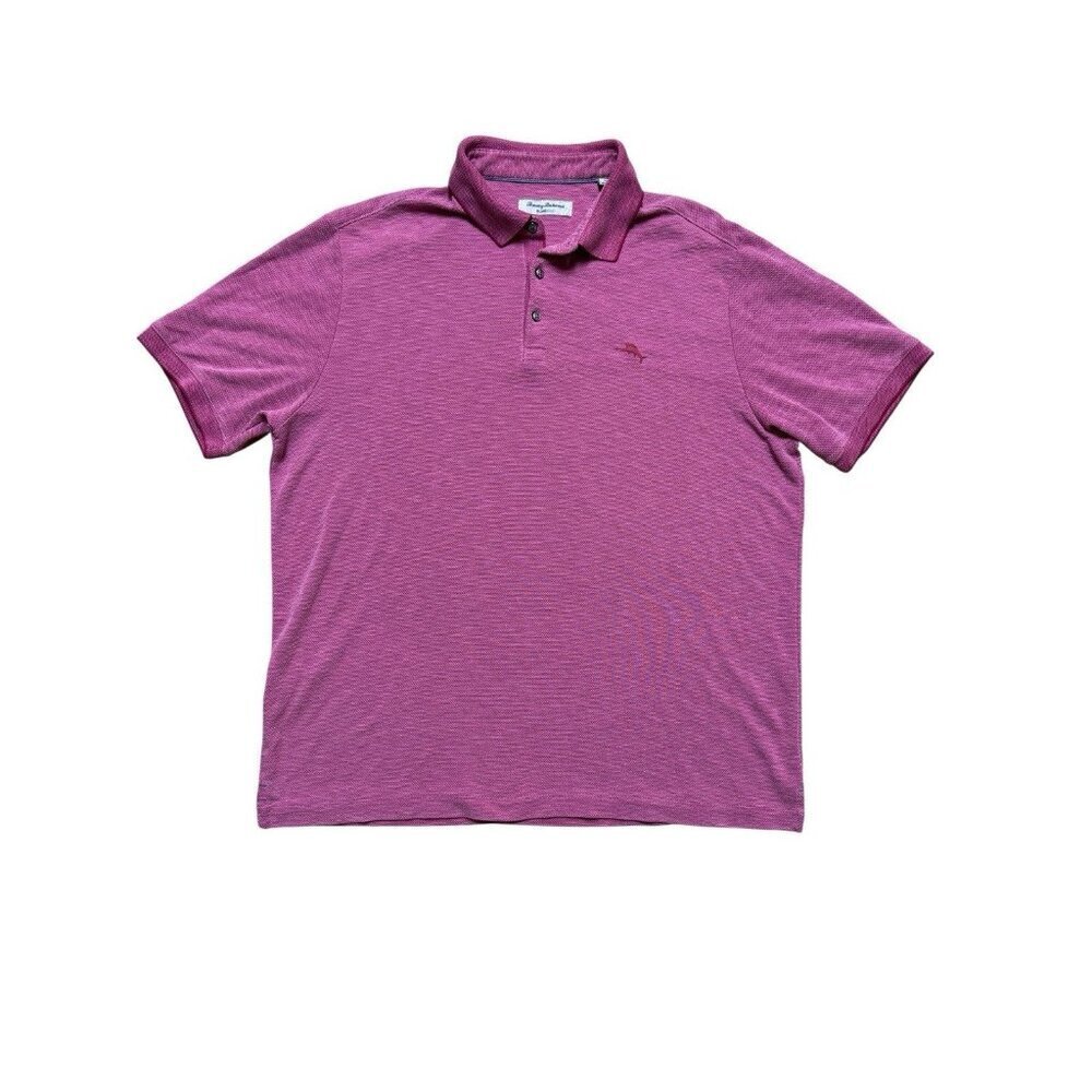 Tommy Bahama IslandZone Polo XL Pink Tencel Coolmax